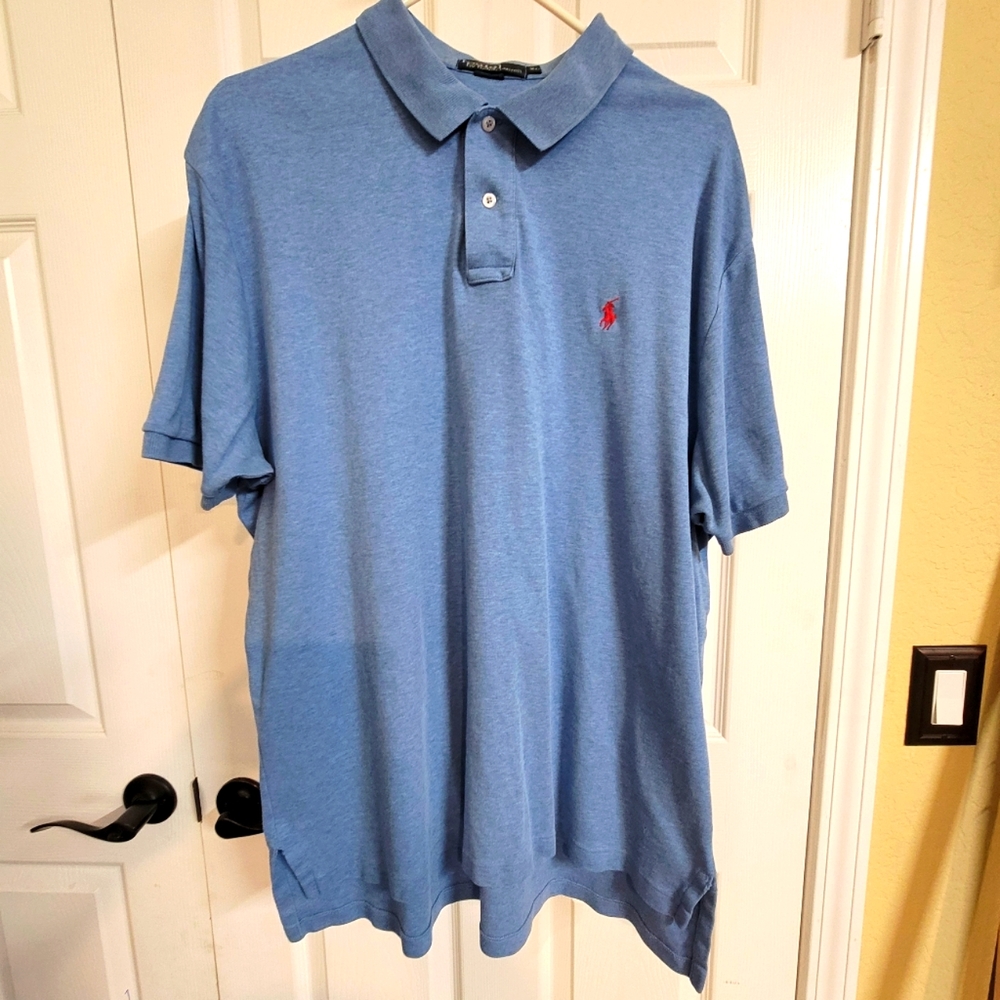 Polo Ralph Lauren Short Sleeve Polo Shirt Blue Size XL